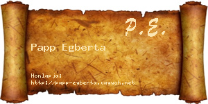 Papp Egberta névjegykártya